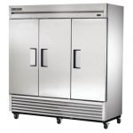True Solid Door Reach In Refrigerators - 3 Section