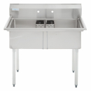 Empura E-S2C181811 18" x 18" x 11" Stainless Steel 2 Compartment Sink