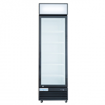 Empura EGM-13B 22.7" Black Swing Glass Door Merchandiser Refrigerator With 1 Door, 13 Cubic Ft, 115 Volts