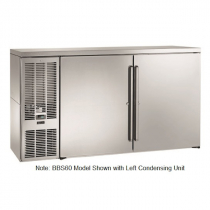 Perlick BBS60_SSRSDC 60" Back Bar Refrigerator, Stainless Steel Doors and Right Condensing Unit