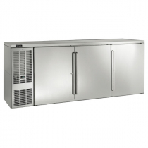 Perlick BBSLP84_SSLSDC 84" Low Profile Back Bar Refrigerator, Stainless Steel Doors and Left Condensing Unit