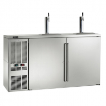 Perlick DZS60_SSLSDC_WW 60" Dual-Zone Back Bar Refrigerated Beer and Wine Storage Cabinet, 2 Stainless Steel Doors with WW Thermostat and Left Condensing Unit
