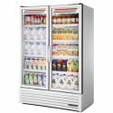 True FLM-54~TSL01 White Full Length 53-7/8" Two Section Refrigerated Merchandiser - 115V