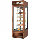 True G4SM-23RGS~TSL01 27 1/2" Bronze Four Sided Glass Door Refrigerator Merchandiser with Revolving Shelves - 115V
