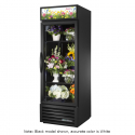 True GDM-23FC-HC~TSL01 27" White Glass Door Floral Case with 2 Shelves and Hydrocarbon Refrigerant - 115V