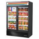 True GDM-49F-HC~TSL01 54 1/8" Black Glass Door Merchandiser Freezer with LED Interior Lighting - 115V